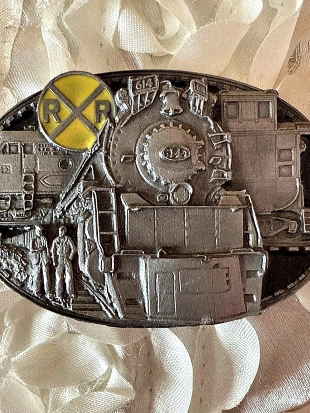 C&J C1 1050 Railroad Belt Buckle Silver